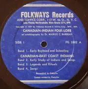 LP - Marius Barbeau - My Life In Recording Canadian-Indian Folk-Lore - Insert Incl.