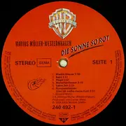LP - Marius Müller Westernhagen - Die Sonne So Rot