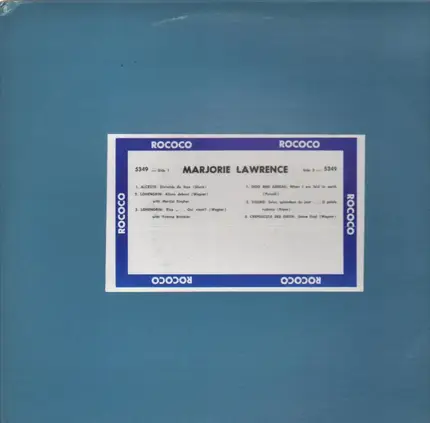 Marjorie Lawrence - Alceste / Lohengrin /.. (Gluck, Wagner,..)