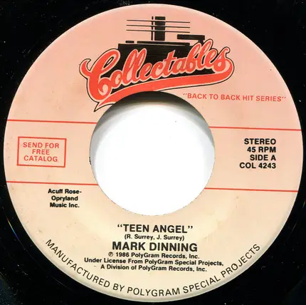 Mark Dinning / Ray Peterson - Teen Angel / Corinne Corinna