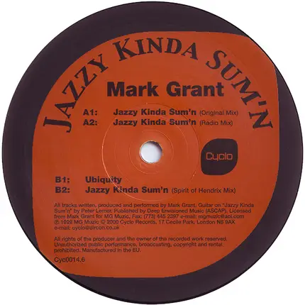 Mark Grant - Jazzy Kinda Sum'n