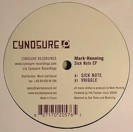 Mark Henning - Sick Note Ep