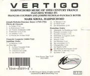 CD - Mark Kroll , François Couperin , Joseph Nicolas Pancrace Royer - Vertigo: Harpsichord Music of 18th Century France