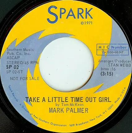 Mark Palmer - Take A Little Time Out Girl