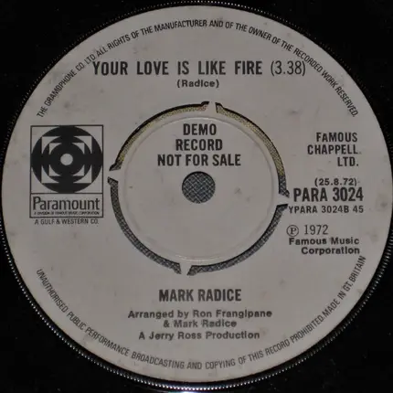 Mark Radice - Hey, My Love