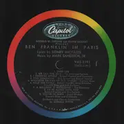 LP - Mark Sandrich, Jr. / Lyrics By Sidney Michaels / Featuring Robert Preston With Ulla Sallert And Sus - Ben Franklin In Paris (A New Musical) - Mono,  Gatefold