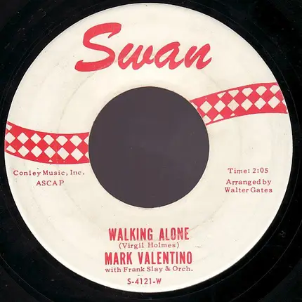 Mark Valentino With Frank Slay And His Orchestra - The Push And Kick / Walking Alone