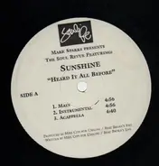 Mark Sparks Present The Soul Revue Feat. Sunshine & Who's Who - Heard It All Before / Don't Ever Go