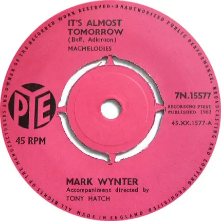 Mark Wynter - It's Almost Tomorrow