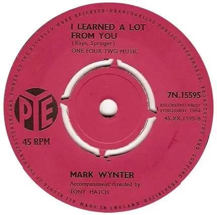 Mark Wynter - The Boy You're Kissin'