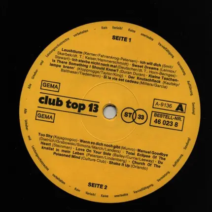 Markus, Divine, a.o. - 16 Top Hits - Juli / August 1983