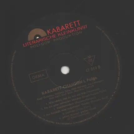 Marlene Dietrich, Theo Lingen, Oskar Karlweis & co. - Kabarett-Chanson I. Folge