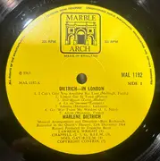LP - Marlene Dietrich - Dietrich In London - Mono