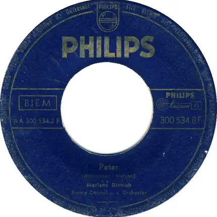 Marlene Dietrich - Ich Hab Noch Einen Koffer In Berlin / Peter