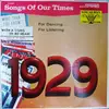 LP - Marlene Fingerle And Arthur Schutt - Songs Of Our Times - Song Hits Of 1929