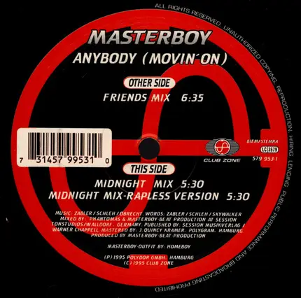 Masterboy - Anybody (Movin' On)