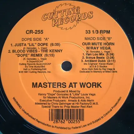 Masters At Work - Justa 'Lil' Dope / Our Mute Horn