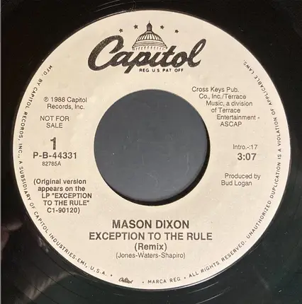Mason Dixon - Exception to the Rule