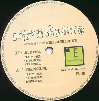 Mass Influence - Life To The MC / Under Pressure