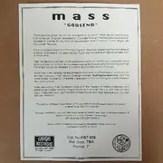 7inch Vinyl Single - Mass - Godsend - Red