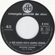 massimo ranieri - Il Mio Amore Resta Sempre Teresa / Rose Rosse