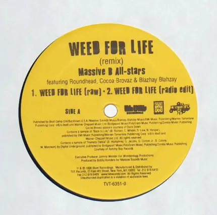 Massive B All Stars feat. Roundhead , Cocoa Brovaz & Blahzay Blahzay - Weed For Life Remix