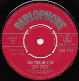 Matt Monro - Can This Be Love