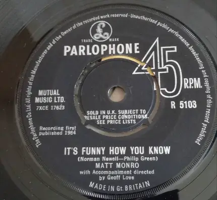Matt Monro - I Love The Little Things