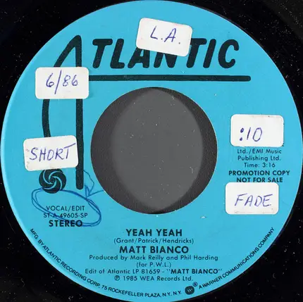 Matt Bianco - Yeah! Yeah!