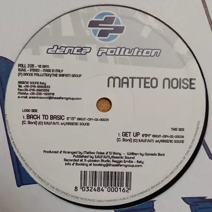 Matteo Noise - Back To Basic / Get Up