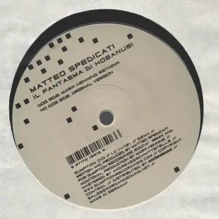Matteo Spedicati - Il Fantasma Di Hobanubi, M.henning Rmx