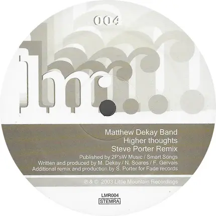Matthew Dekay Band - Higher Thoughts