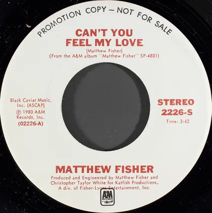 Matthew Fisher - Can't You Feel My Love