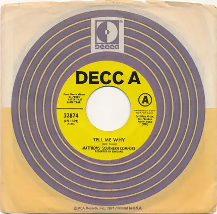Matthews' Southern Comfort - Tell Me Why / To Love
