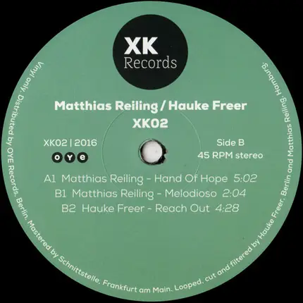 Matthias Reiling / Hauke Freer - Xk02