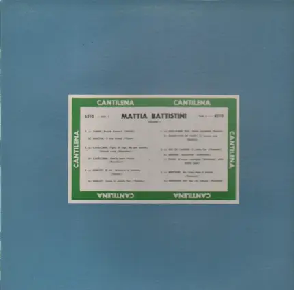 Mattia Battistini - Volume I: Zampa, Martha,.. (Hérold, Flotow,..)