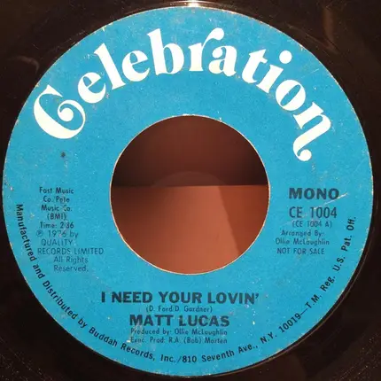 Matt Lucas - I Need Your Lovin'