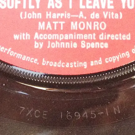 Matt Monro - Softly As I Leave You