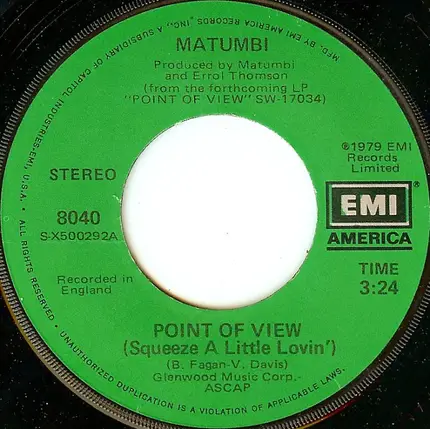 Matumbi - Point Of View (Squeeze A Little Lovin')