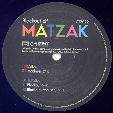 Matzak - Blackout EP