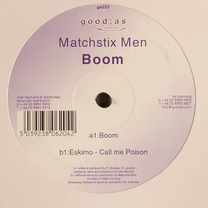 Matchstix Men / Eskimo - Boom / Call Me Poison