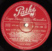 LP - Mathé Altéry - 13 Melodies De La Belle Epoque - Mono