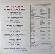 LP - Mathé Altéry - 13 Valses Viennoises - Mono