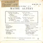 7inch Vinyl Single - Mathé Altéry - Chante Les Grands Succès de Films - EP