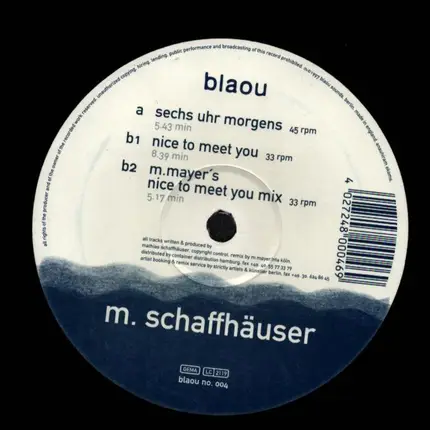 Mathias Schaffhäuser - Nice To Meet You