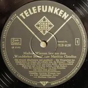 10'' - Mathias Wieman - Matthias Claudius - Aus 'Sämtlichen Werken Des Wandsbecker Boten'