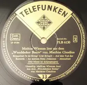 10'' - Mathias Wieman - Mathias Claudius - Aus 'Sämtlichen Werken Des Wandsbecker Boten'