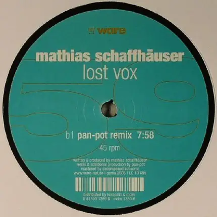 Mathias Schaffhäuser - LOST VOX