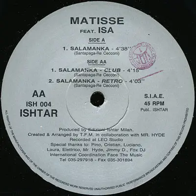 Matisse Featuring Isa - Salamanka
