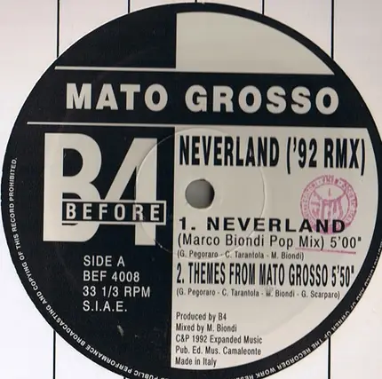 Mato Grosso - Neverland (92 Remix)